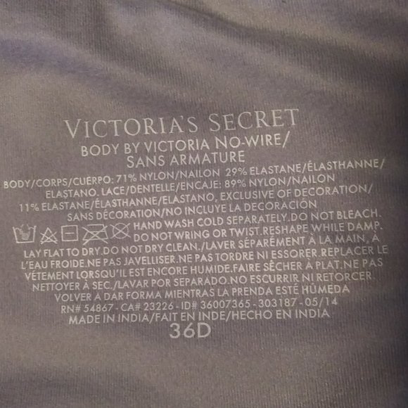 Victorias Secret Body by Victoria No Wire 36D Bra - Picture 3 of 16